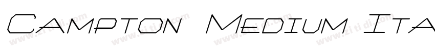 Campton Medium Itali字体转换